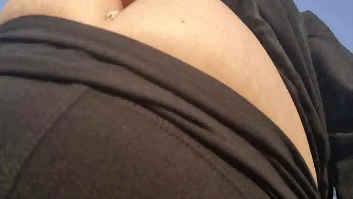 Giantess stepMOMMY Wears little shrunken step-son as a belly button ring you are under her muffin top belly jiggling while she takes a walk occassionally fingering her belly button