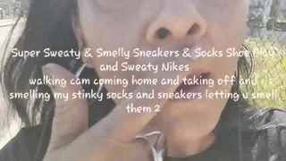 Super Wet Sweaty & Smelly Sneakers & Socks Shoe Play and Sweaty Nikes walking cam coming home and taking off and smelling my stinky socks and sneakers letting u smell them 2 mkv