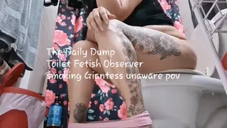 The Daily Dump Toilet Fetish Observer smoking Giantess unaware pov mkv