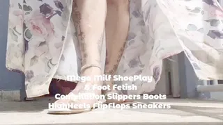 LOLA LOVES SHOES SPECIAL Mega Milf ShoePlay & Foot Fetish Compilation clip Slippers Boots HighHeels FlipFlops Sneakers