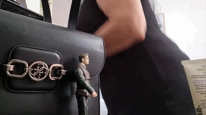 Step-Mother in law Babysits her Shrunken step-son in law and makes him her helpless purse pet