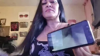 Barefoot Latina Milf Giantess Lola Listening to music w headphones Wiggling her Toes Feet Propped uo Sexy Soles view Smoking
