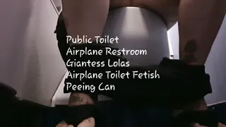 Public Toilet Airplane Restroom Giantess Lolas Airplane Toilet Fetish Peeing Can