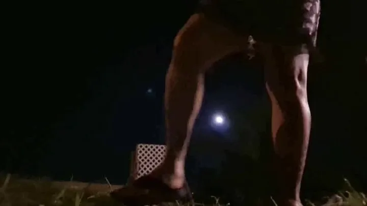 Spooky Fullmoon Outdoor Walk Latina Milf Witch in a nightgown and robe Giantess unaware Towers over you Upskirt pov accidentall Butt Crush and spots you under her Foot Stomping Crushing you