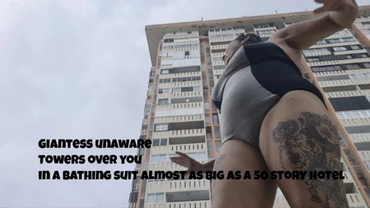 BBw Latina Milf at the Beach bill full belly after eating many tinies Giantess lola unaware Towers over you in a bathing suit almost as big as a 50 story hotel mkv