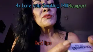 Milf Mouth Red lips late nite smoke break