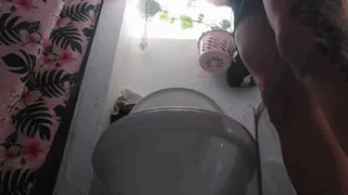 Mkv Pt 2 Pushing Moaning Toilet fetish spycam Giantess unaware smoking belly rubbing moaning while going to the toilet Toilet Sounds