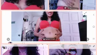 Hungry Grunting squealing Milf turns into a hungry pig Little Miss Piggy Giantess Vore Crunchy Chewing Snacks BURPING Overeating facestuffing transformation fetish Belly Growth She Eats you in one gulp