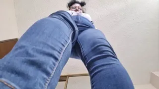 SOCK STOMPING GIANTESS MILF IN JEANS AND A CROP TOP