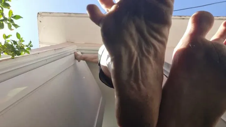 Sunday Soles Filthy Fucking Wrinkled Soles Under Stomping Giantess unawares Dirty Feet After shes been walk8ng barefoot all week and not bathing She towers over you wiggling her toes then sits on you in her shorts she gets back up looking at the morn8n