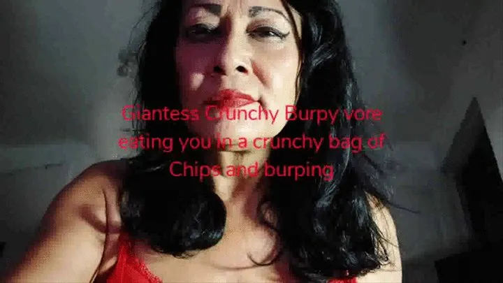 Giantess Crunchy Burpy vore eating you in a crunchy bag of Chips and burping mkv