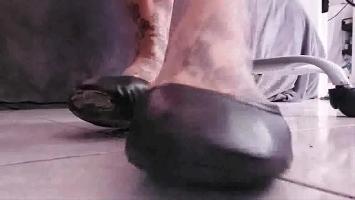 Black Ballet Flats Shoe Play Giantess unaware pov