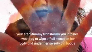 your stepMommy transforms you into her sweat rag to wipe off all sweat on her body and under her sweaty big boobs mkv