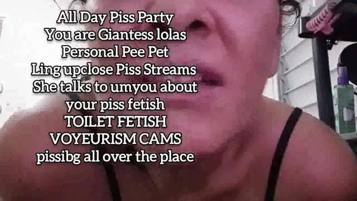 All Day Piss Party You are Giantess Personal Pee Pet Ling upclose Piss Streams She talks to umyou about your piss fetish TOILET FETISH VOYEURISM CAMS pissibg all over the place