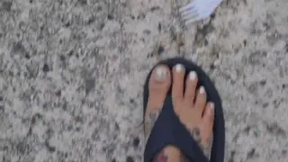 Flip Flop Sandals Wiggly Toes and Walking Foot Fetish Cam