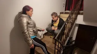 BDSM LIFESTYLE - punishment on stairs part1