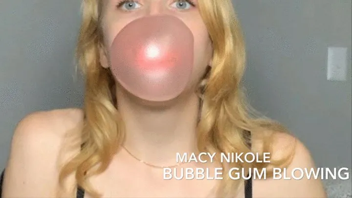 Bubble Gum Blowing Bubbles