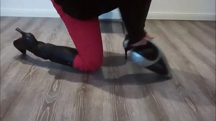 Vacuuming and Shoeplay with black boots