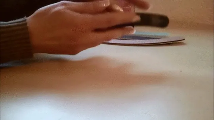 Fingernails polish Nail Tapping on the Table