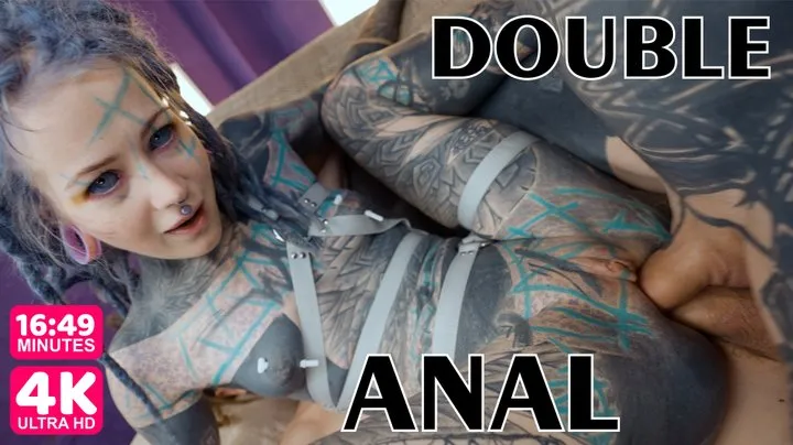 - DOUBLE ANAL Hardcore Tattooed Fuck