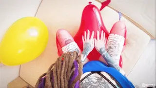 Q616 Ava sitpops and squeezepops soft balloons POV