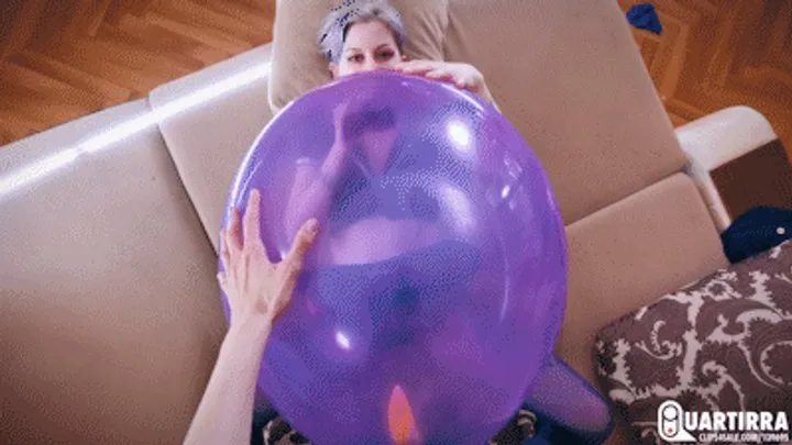 Q952 Stashia seductively BTP's big purple balloon on your wood