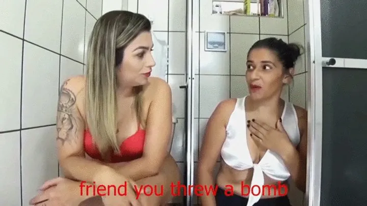 FARTING FOR YOUR FRIEND TO SMELL WHILE STAY WITH HER IN THE BATHROOM (ENGLISH SUBTITLES) PART 5 BY BIA MELLO AND JESSIKA HOT (CAM BY RENAN)