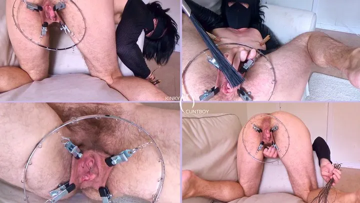 Sub Cunt Pt2 Pussy Spanking in Bondage Device