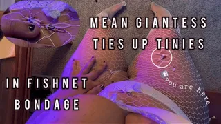 Femdom Giantess puts tinies in Fishnet Bondage [ ]