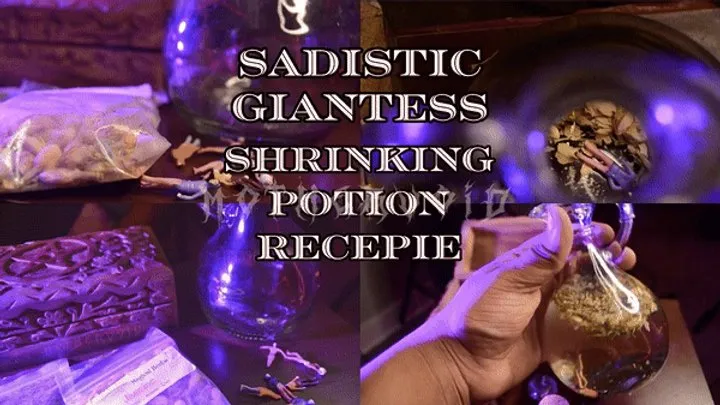 Giantess Mixes Tinies into Shrinking Potion