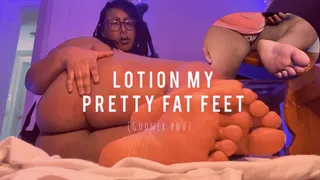 Lotion for Fat Femdom Feet (Gooner POV)