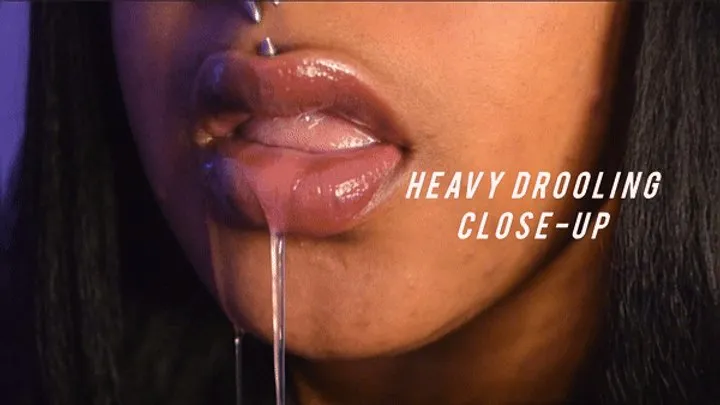 Plush Femdom Lips Heavy Drooling Closeup