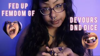 Fed-up Femdom GF Eats your D&D Dice