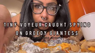 Tiny Voyeur Punished for Spying on Greedy Giantess (VORE ENDING)