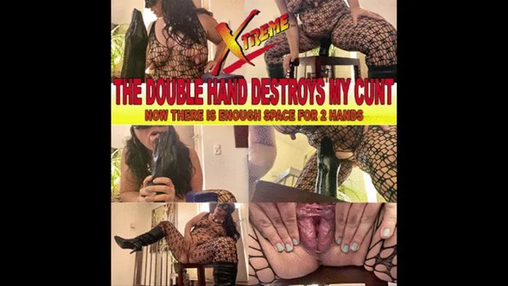 The double hand destroys my cunt