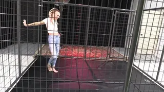 Cage Wedgie Wrestling - Sasha, Salem and Lora Cross
