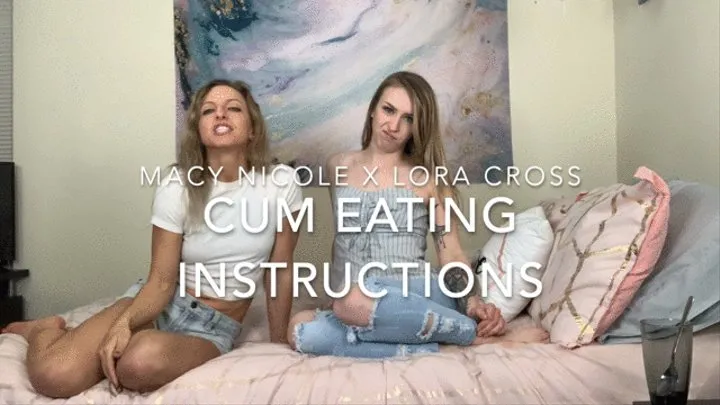 FEMDOM SPH jerk off instructions and Cum Eating Instructions - Macy Nicole and Lora Cross