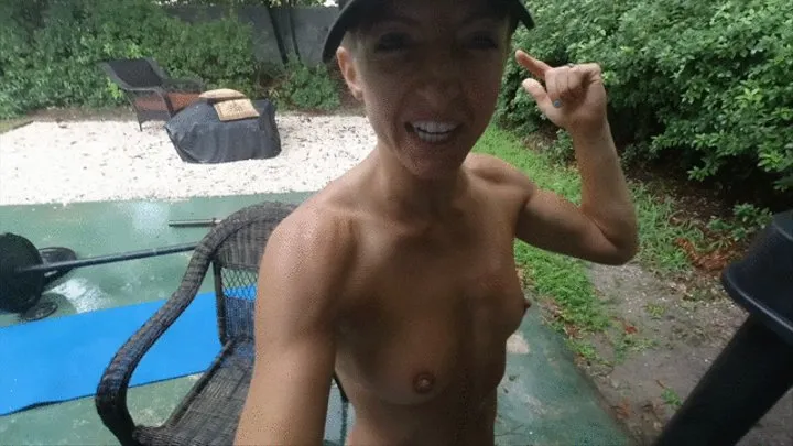 Crossfit Babe's Sweaty Savage High Intensity Workout in the Rain