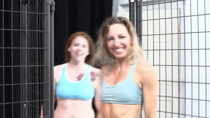 Alex Gold and Lora Cross - 3 Point Competitive Female Wrestling Cage Match