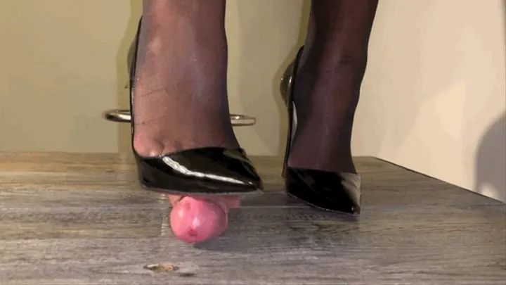 POV Real Cock Pedal Pumping & Shoejob with Christian Louboutin So Kate Black Patent Shoes POV