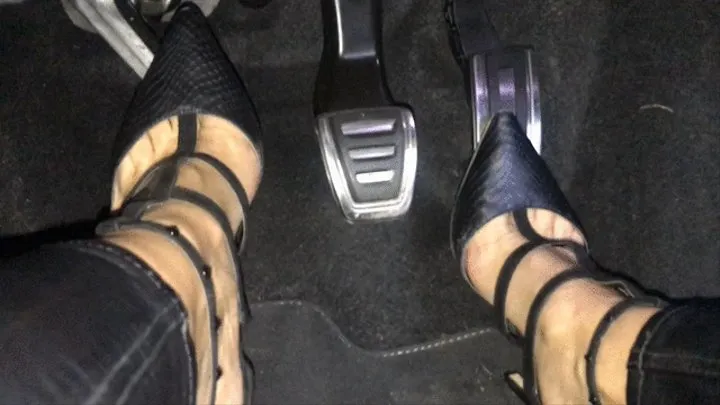 Driving, Cranking and Pedal Pumping in my Lipsy Leather Caged Courts