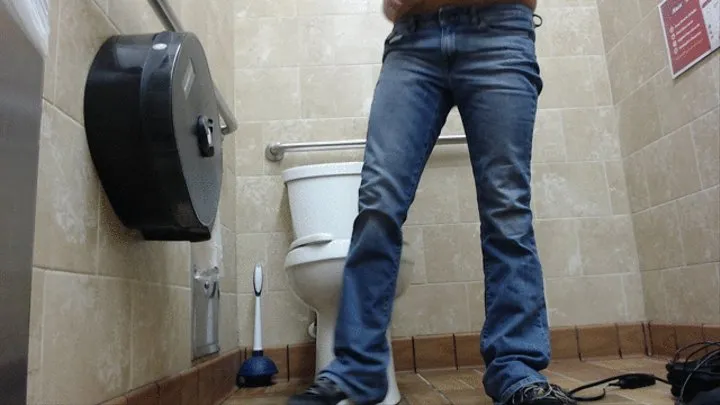 Rushed diarrhea at gas station bathroom