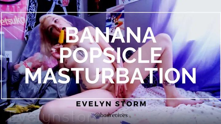 Banana Popsicle Pussy Masturbation Play