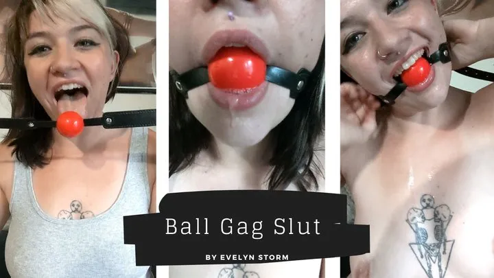 Ball Gag Slut Masturbation and Cum by Evelyn Storm