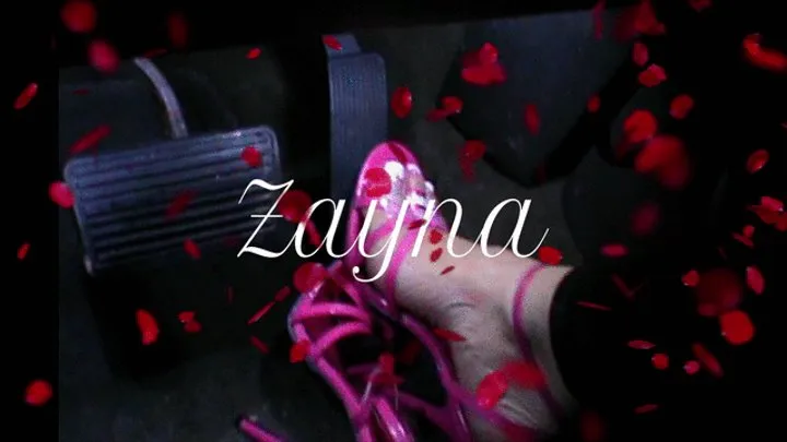 Driving with Hot Pink Spike heels and playing with myself 2