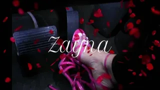Driving with Hot Pink Spike heels and playing with myself 2