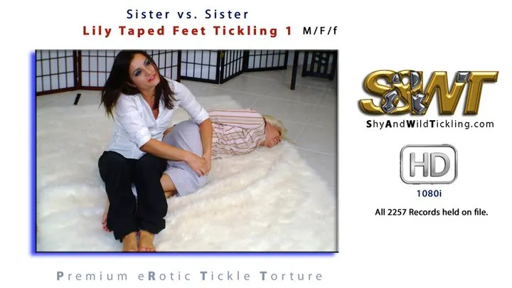 Step-Sister vs Step-Sister - Part 1 - Lily - Taped Feet Tickling