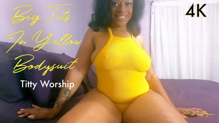 Big Tits In Yellow Bodysuit