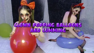 Clown Popping Balloons And Cumming