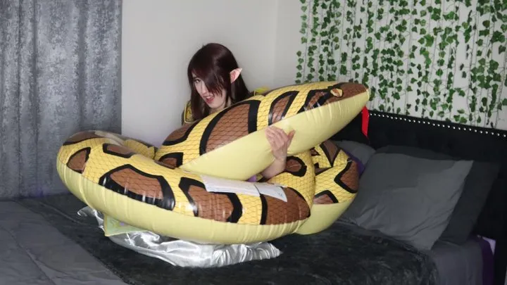 Zelda Trapped By Inflatable Python (Custom)